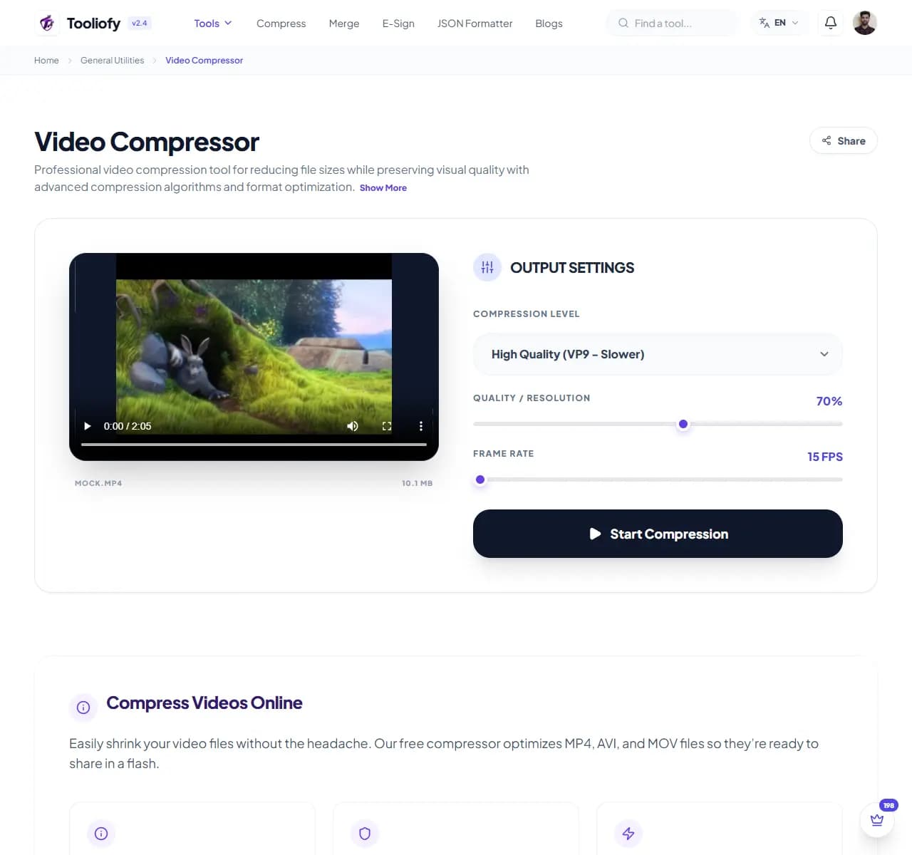 Video Compressor - Processing