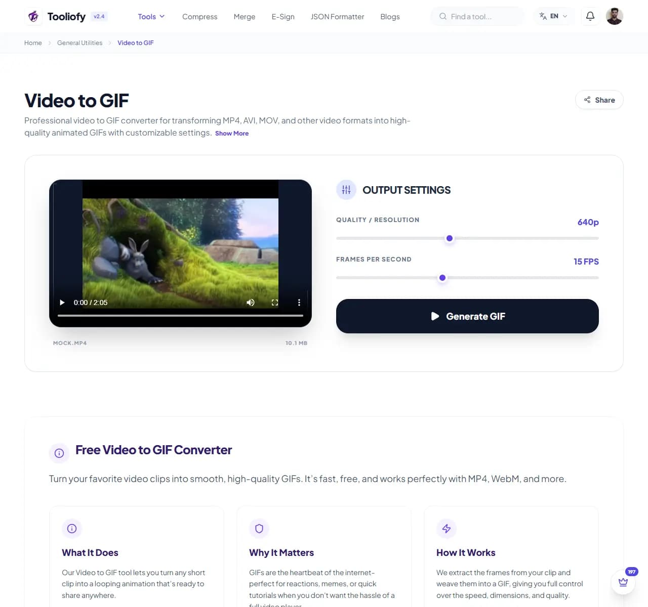 Video to GIF - Processing
