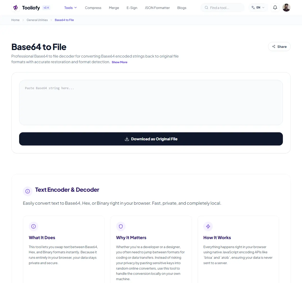 Base64 to File preview