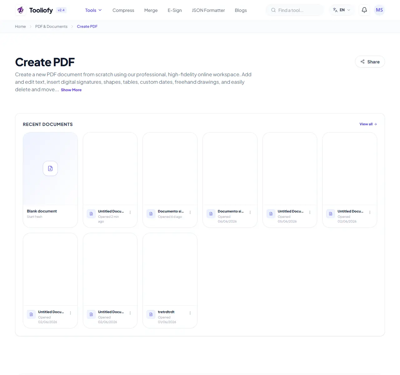 Create PDF preview