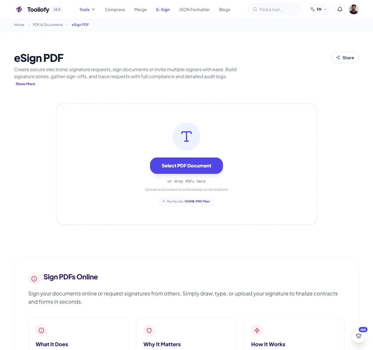 eSign PDF preview