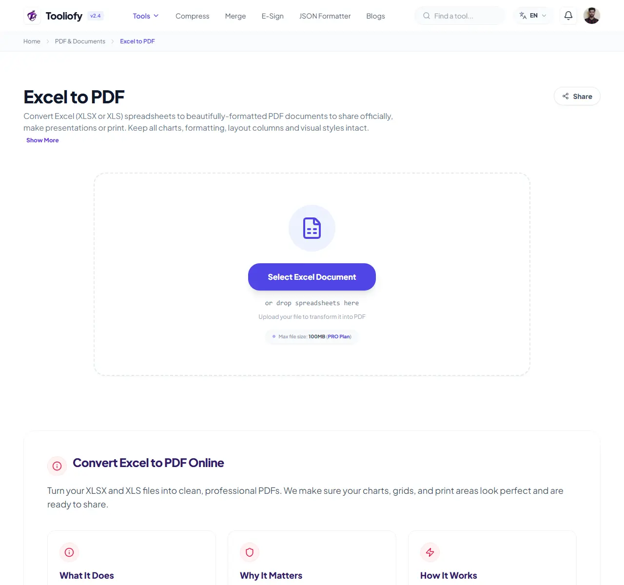 Excel to PDF preview