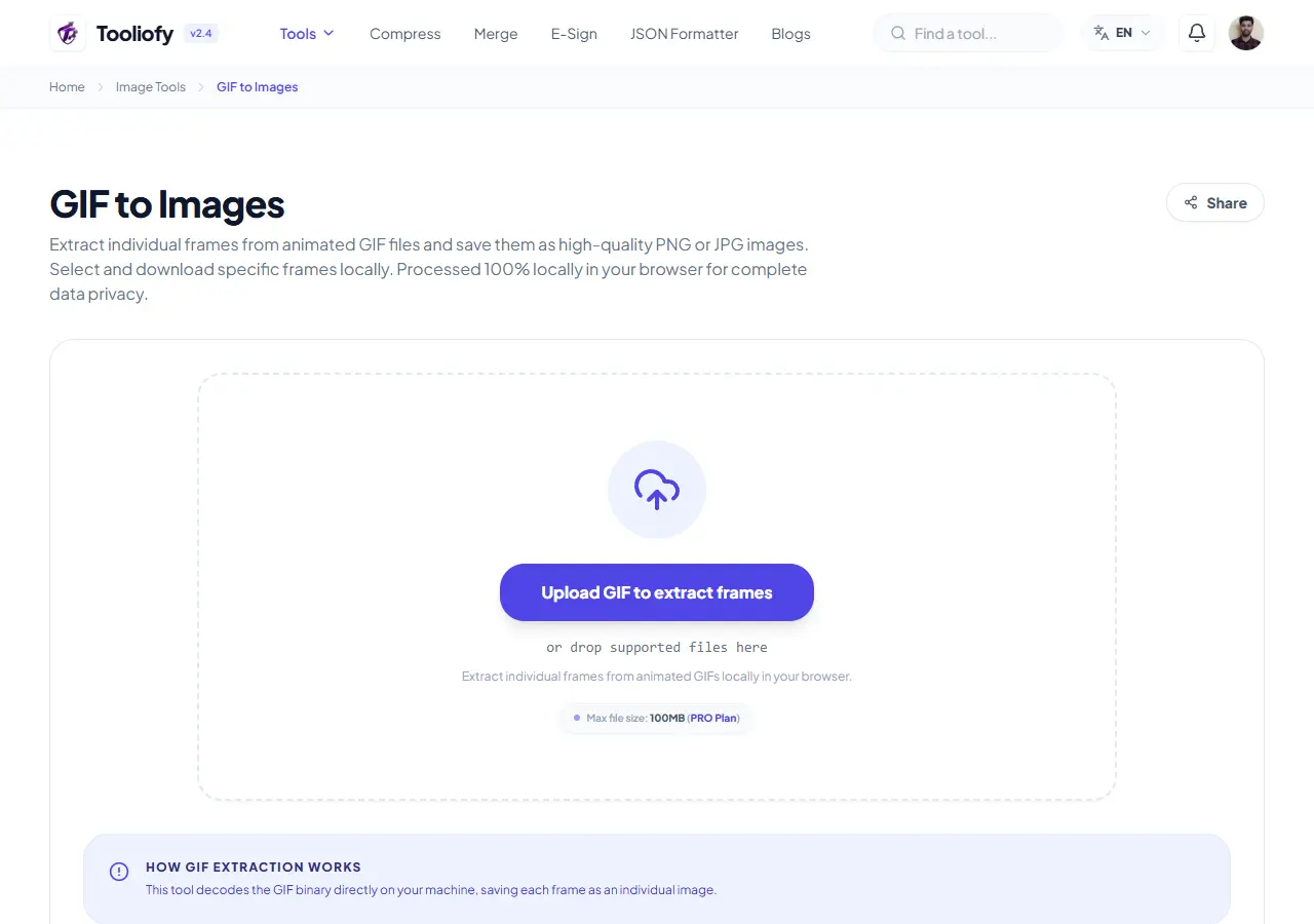 GIF to Images preview