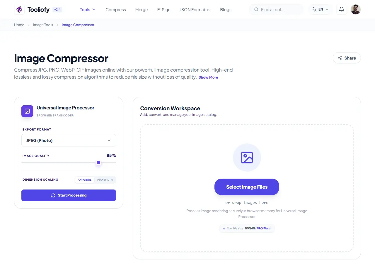 Image Compressor preview