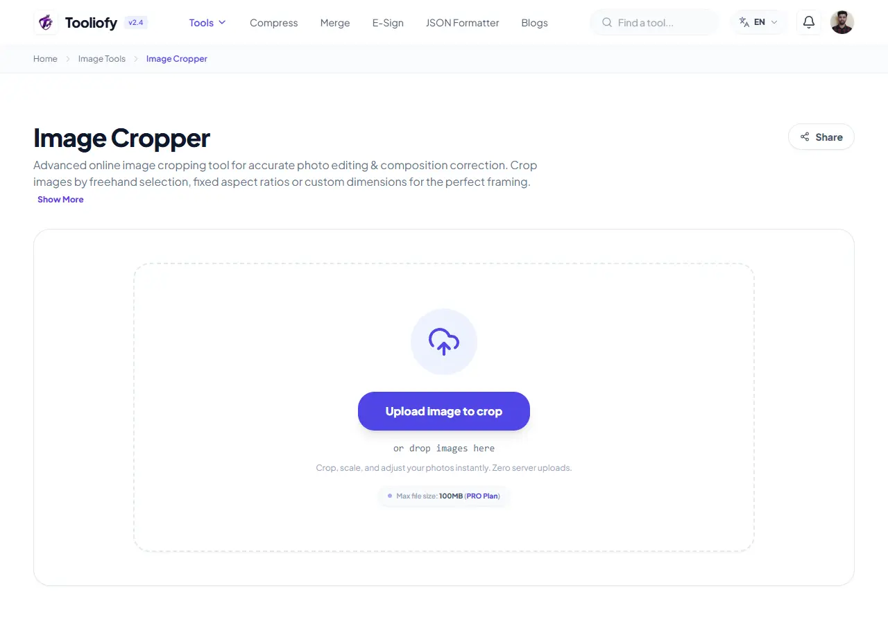 Image Cropper preview
