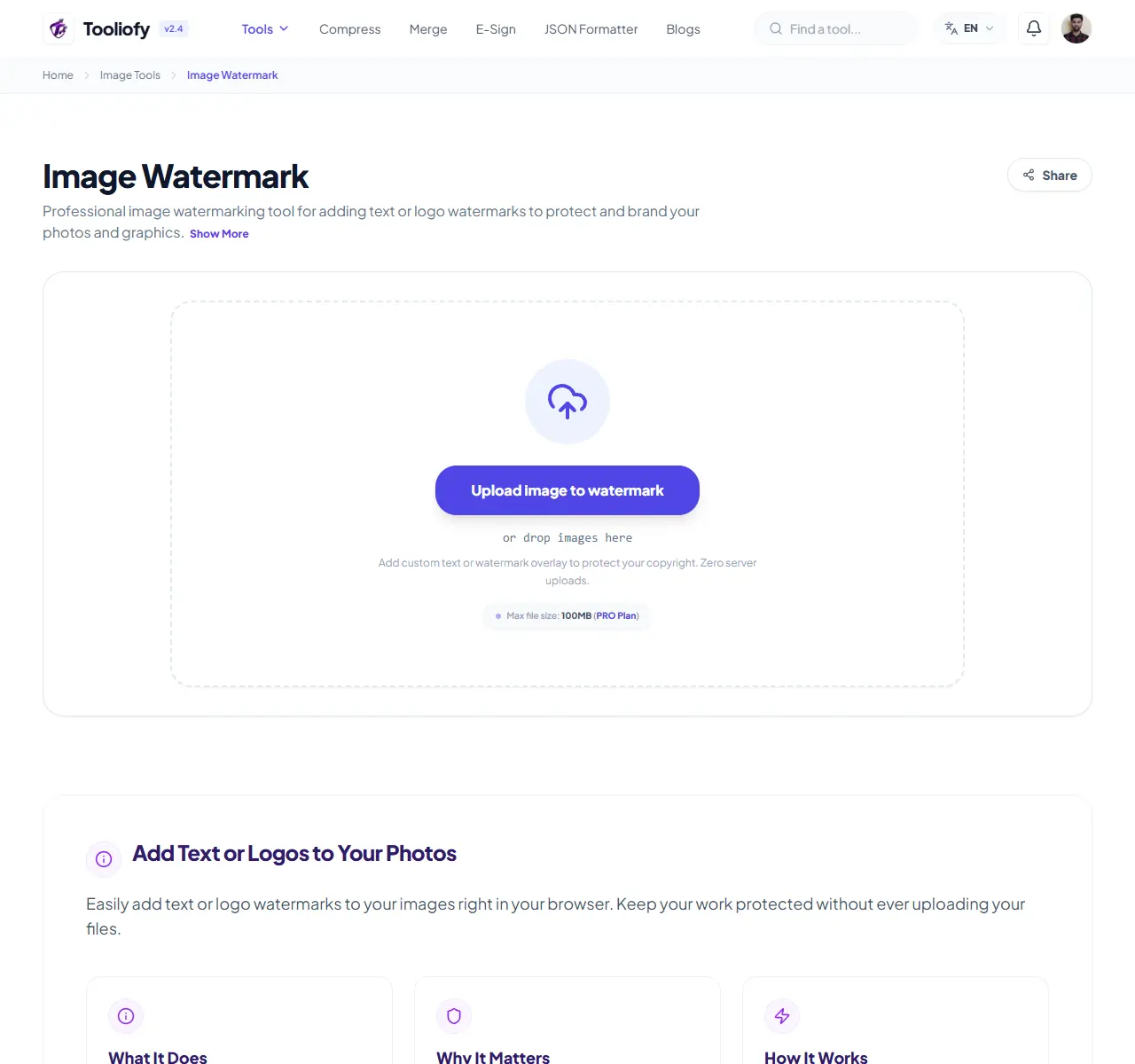 Image Watermark preview