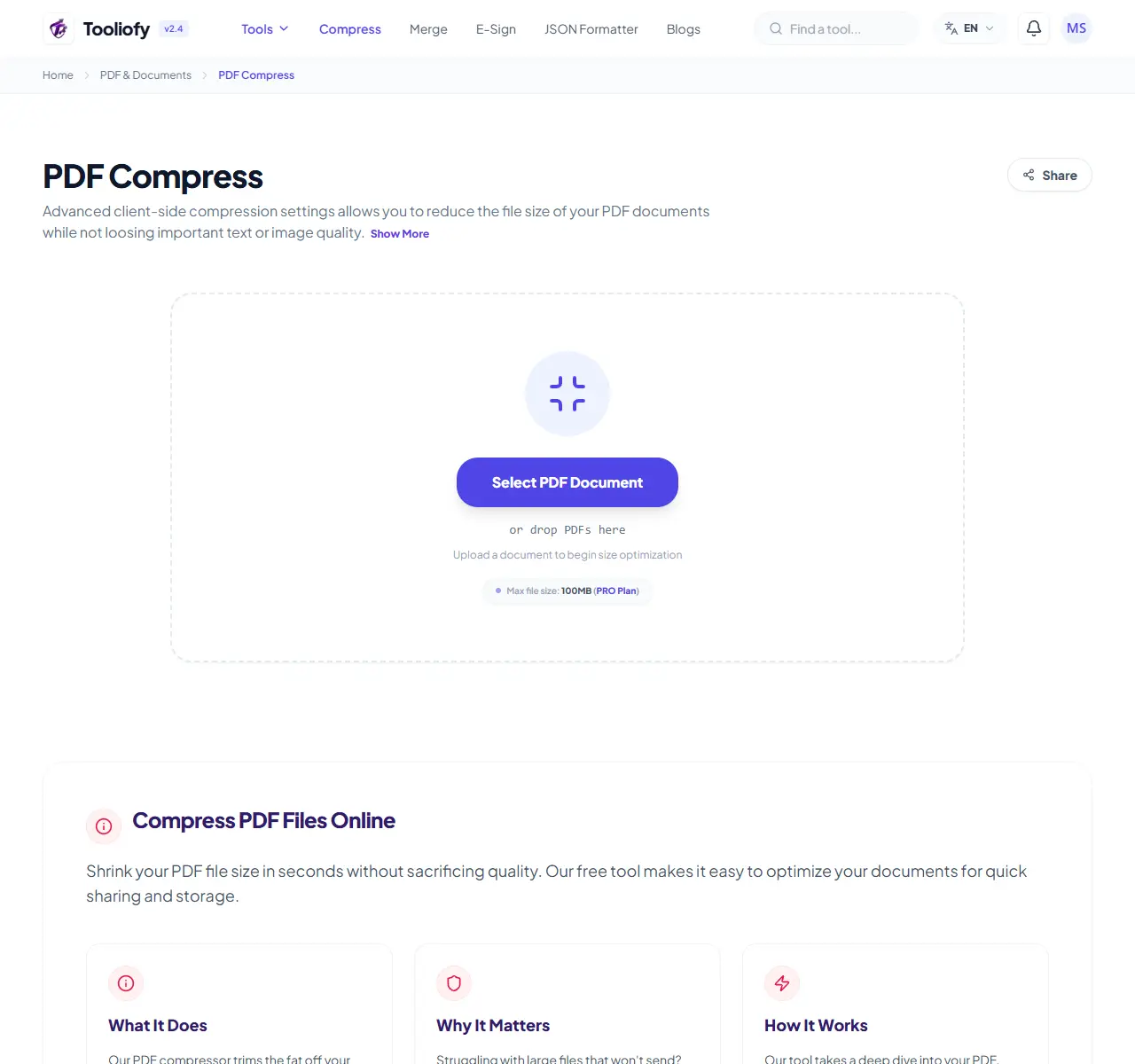 PDF Compress preview