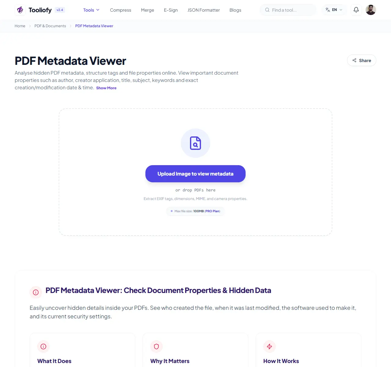 PDF Metadata Viewer preview
