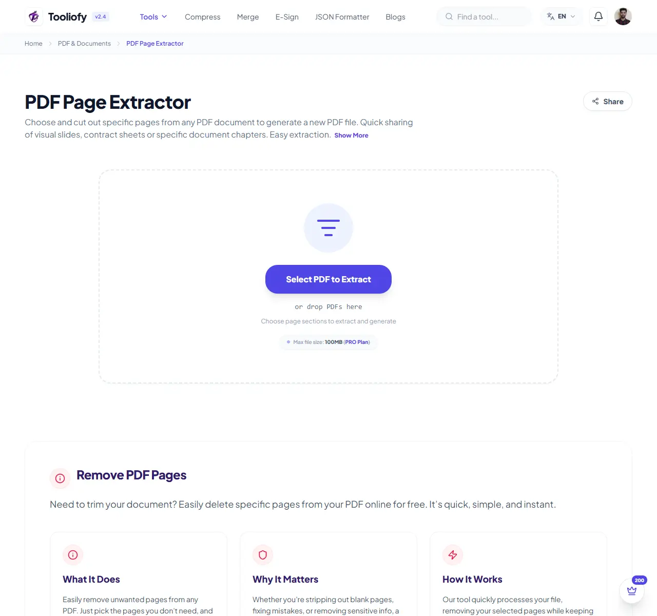 PDF Page Extractor preview