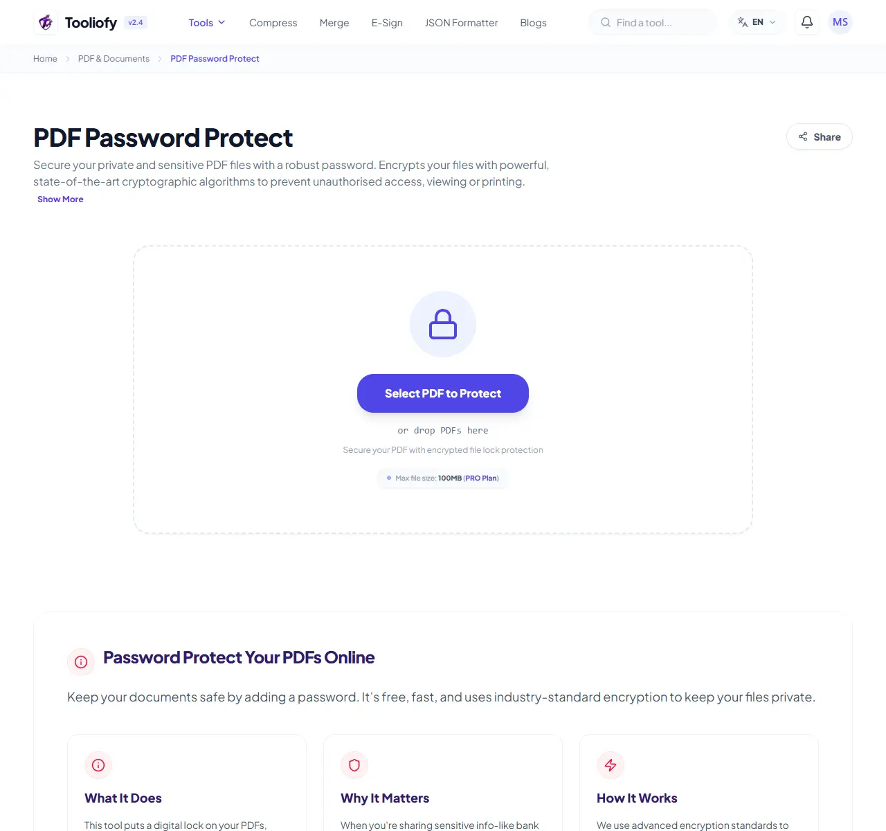 PDF Password Protect preview