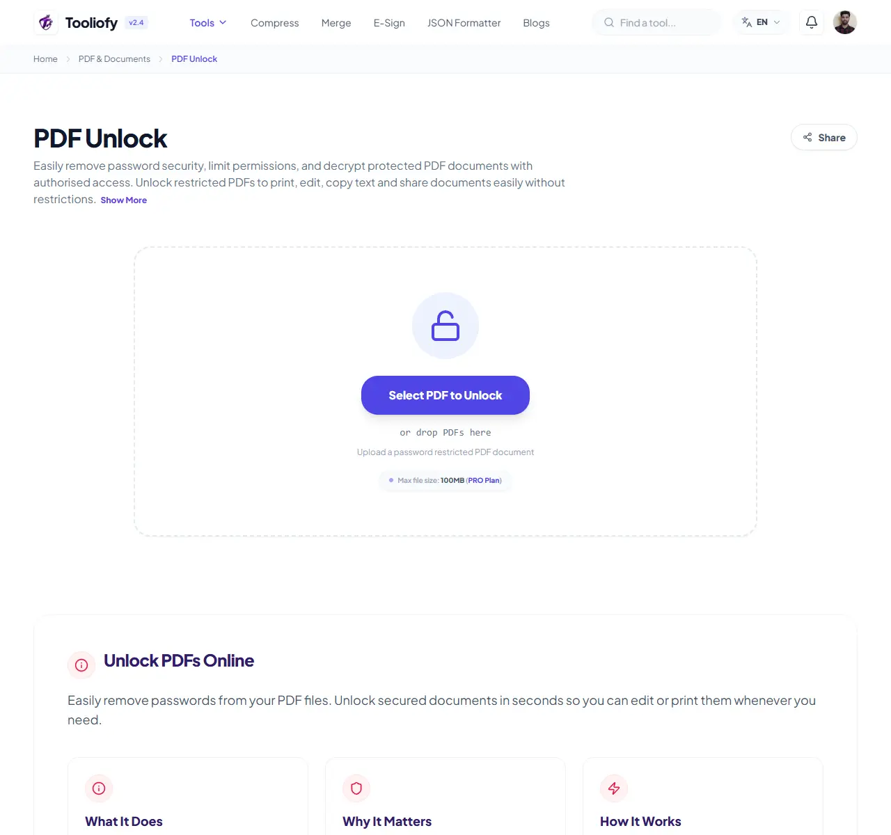 PDF Unlock preview