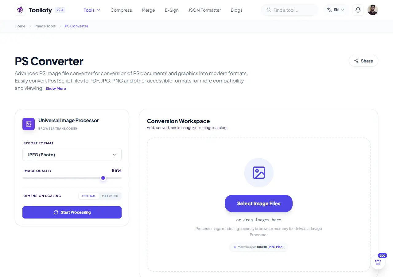 PS Converter preview