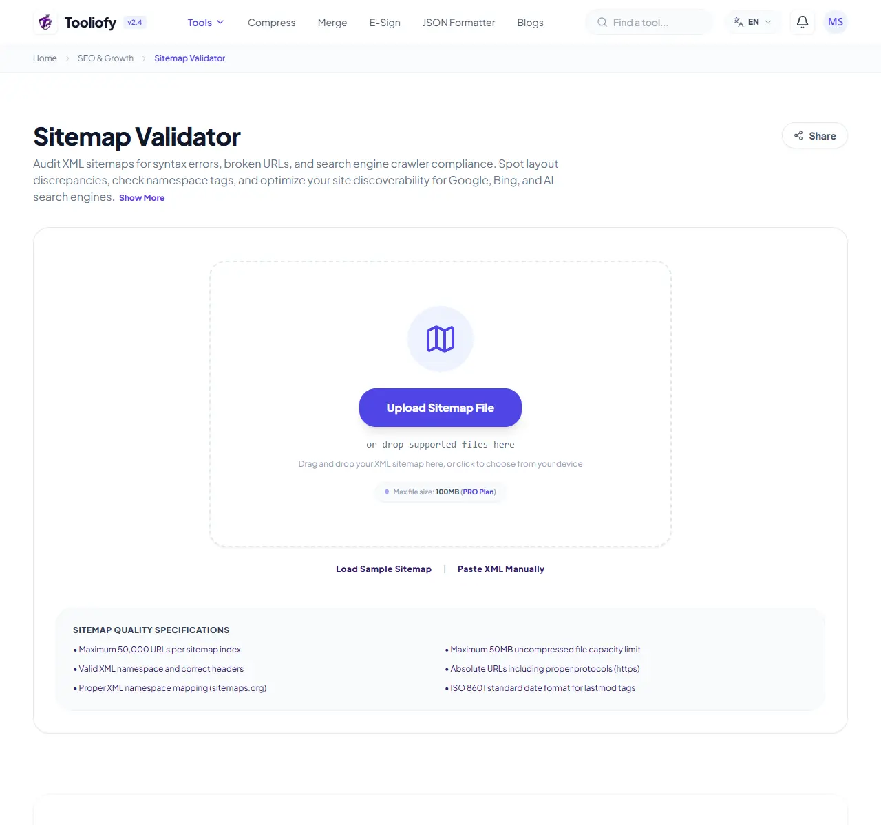 Sitemap Validator preview