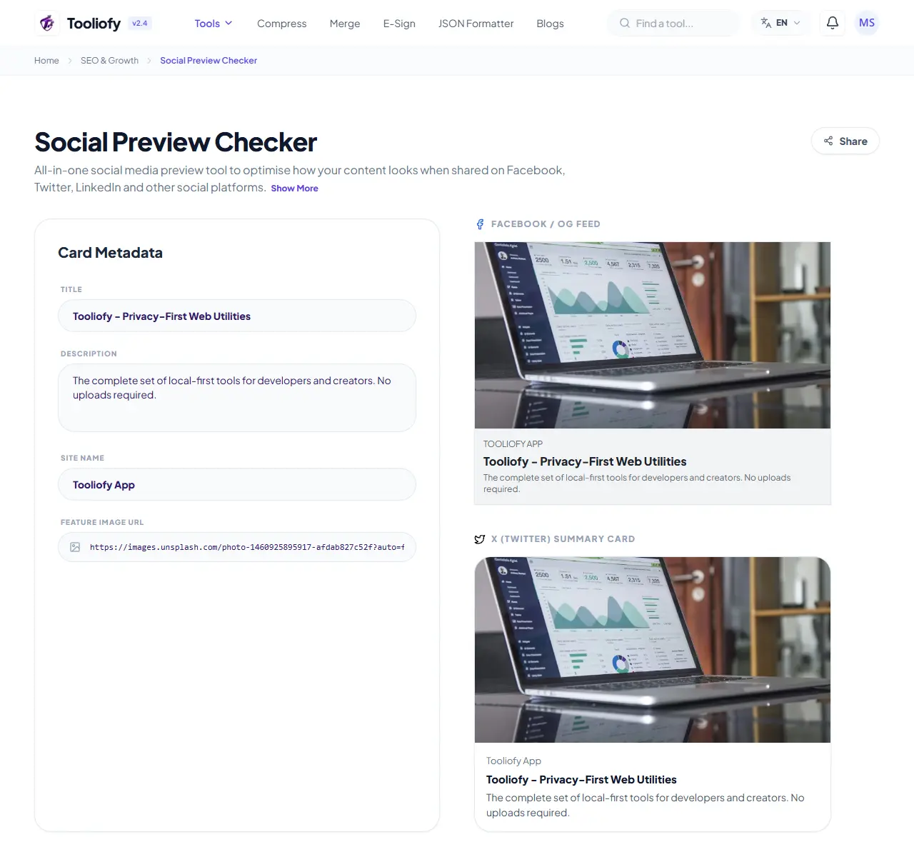Social Preview Checker preview