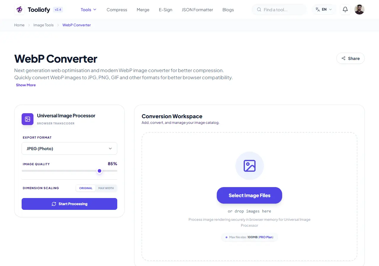 WebP Converter preview