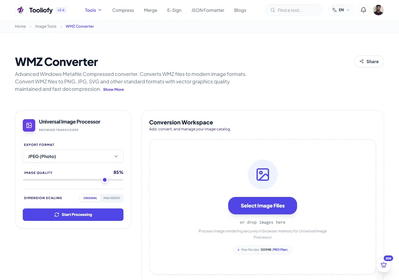 WMZ Converter preview